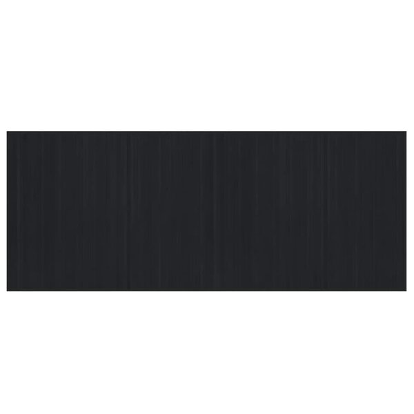 vidaXL Tapis rectangulaire noir 80x200 cm bambou