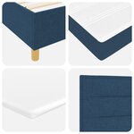 Lit box spring vidaXL avec matelas Bleu 140x200 cm en tissu