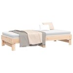 vidaXL Lit coulissant 2x(90x200) cm Bois de pin massif