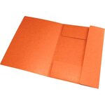 Chemise A4 carte lustrée TOP File 3 rabats à élastique HAVANE Orange ELBA