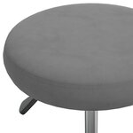 vidaXL Chaise de salle à manger Gris foncé Velours