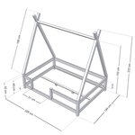 Lit cabane enfant NAKANA 140 x 200 bleu marine