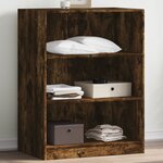 vidaXL Garde-robe chêne fumé 77x48x102 cm bois d'ingénierie