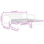 vidaXL Lit de jour avec gigogne et matelas noir 90x190 cm velours