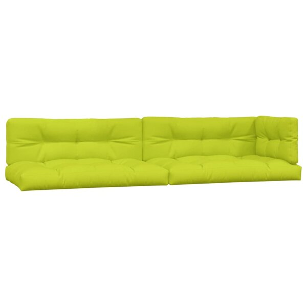 vidaXL Coussins de palette lot de 5 vert vif tissu