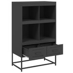 vidaXL Buffet haut noir 68 5x39x111 5 cm acier laminé à froid