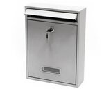 Boite aux lettres murale Courrier argenté 21 5x9x32cm