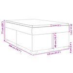 vidaXL Sommier à lattes de lit avec matelas Gris foncé 120x200cm Tissu