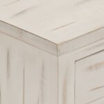 vidaXL Table de chevet Blanc 40 x 30 x 50 cm Bois de manguier massif