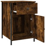 vidaXL Tables de chevet 2 Pièces chêne fumé 40x42x60 cm bois d'ingénierie