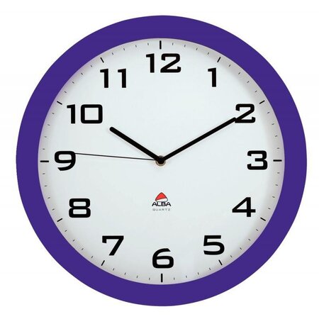 Horloge silencieuse 38 cm ALBA prune