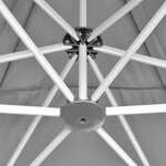 vidaXL Chapiteau hexagonal pliable Gris 3 6x3 1 m