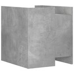 vidaXL Table de chevet gris béton 45x50x50 cm bois d'ingénierie