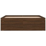 vidaXL Cadre de lit chêne marron 120x190 cm petit double