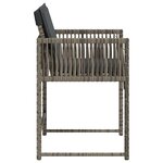 vidaXL Chaises de jardin avec coussins lot de 4 gris résine tressée