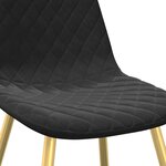 vidaXL Chaises à manger lot de 2 Noir Velours