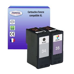Cartouche compatible Lexmark  34 + 35 pour Lexmark X3350, X3500, X3530, X3550, X4300, X4500, X4530 - T3AZUR