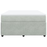 vidaXL Sommier à lattes de lit et matelas Gris clair 140x190cm Velours