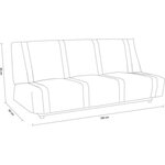 Banquette clic clac 3 places - Terracotta -193 x 92 cm - LENA