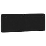 vidaXL Coussin de tête de lit noir 140 cm velours