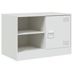 vidaXL Meubles TV 2 Pièces blanc 67x39x44 cm acier