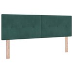 Lit à ressorts vidaXL avec matelas vert foncé 140x190 cm en velours