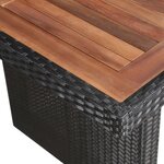 vidaXL Ensemble à manger d'extérieur 9Pièces coussins résine tressée noir
