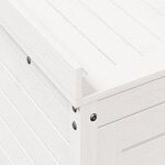 vidaXL Table de rempotage avec étagères blanc bois massif de pin