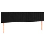 vidaXL Sommier à lattes de lit et matelas Noir 160x200 cm Velours