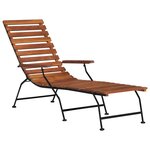 vidaXL Chaise de terrasse d'extérieur Bois d'acacia solide