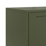 vidaXL Buffet vert olive 68 5x38 5x123 5 cm acier