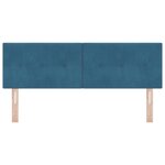 Headboard LED vidaXL Capitonné Bleu Foncé 72 cm Velours