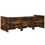 vidaXL Lit de jour et tiroirs chêne fumé 75x190 cm bois d'ingénierie