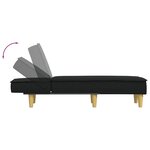 vidaXL Chaise longue noir tissu