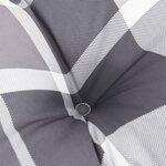 vidaXL Coussins de palette 2 Pièces carreaux gris tissu