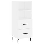 vidaXL Buffet haut Blanc 34 5x34x180 cm Bois d'ingénierie