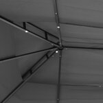 vidaXL Belvédère avec toit anthracite 400x300x270 cm acier