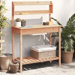 vidaXL Table de rempotage avec évier marron bois massif de sapin