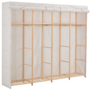 vidaXL Garde-robe Blanc 200 x 40 x 170 cm Tissu