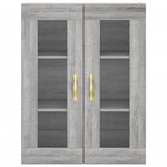 vidaXL Buffet haut Sonoma gris 69 5x34x180 cm Bois d'ingénierie