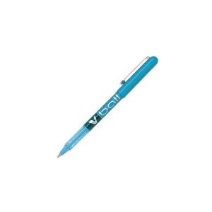 Stylo roller V Ball VB5 Encre liquide Pte métal Fine Turquoise PILOT
