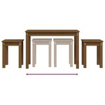 vidaXL Tables gigognes 3 Pièces Marron miel Bois de pin massif