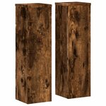 vidaXL Supports pour plantes 2 Pièces chêne fumé bois d'ingénierie