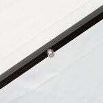 Parasol octogonal inclinable Ø 2 7 x 2 4 m lumineux solaire 24 LED polyester haute densité 180 g/m² crème
