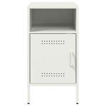 vidaXL Table de chevet blanc 36x39x68 cm acier laminé à froid