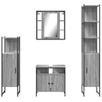 vidaXL Ensemble d'armoires de salle de bain 4 Pièces sonoma gris