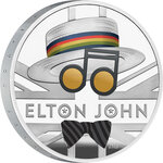 Pièce de monnaie en Argent 2 Pounds g 31.1 (1 oz) Millésime 2020 Music Legends ELTON JOHN