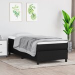 vidaXL Cadre de lit Noir 90x200 cm Tissu