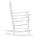 vidaXL Chaise à bascule enfants blanc bois de peuplier massif