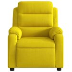 vidaXL Fauteuil inclinable électrique jaune velours